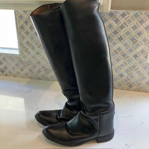 Shoes - Equestrian Riding Boots Womens Black Leather Dress Tall US 8.5S Made In USA